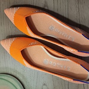 Rothy's Sherbet Pointed Toe Flats Size 9